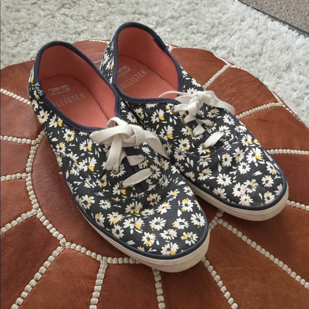 Keds Hollister Collaboration Navy Floral Sneakers